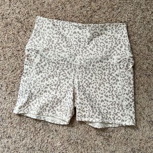 Cheetah print biker shorts